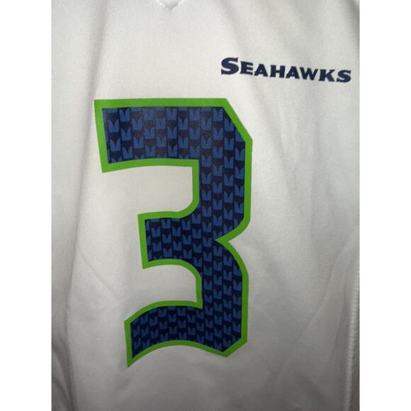 Youth Medium - Seattle Seahawks Russell Wilson #3 Jersey Nike On Field White - Picture 6 of 6